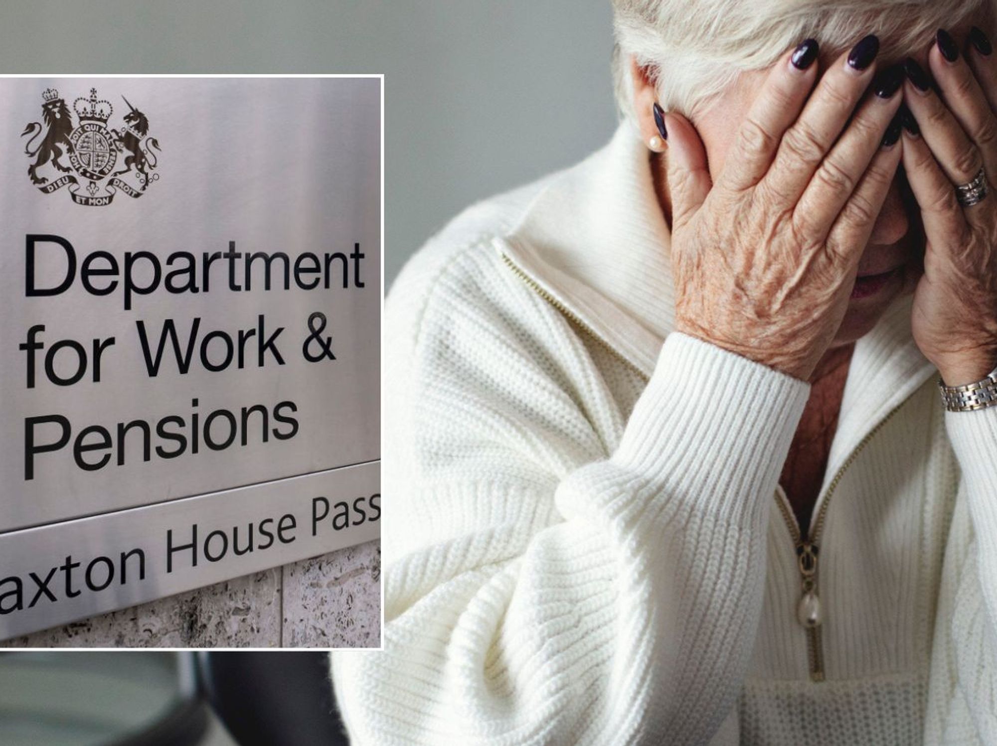 Pensioner worried and DWP sign