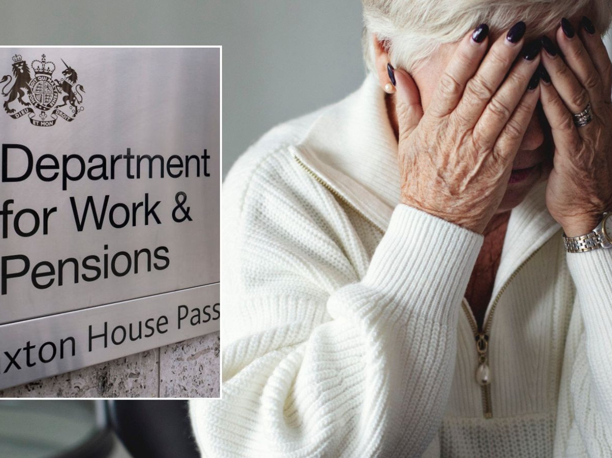Pensioner worried and DWP sign