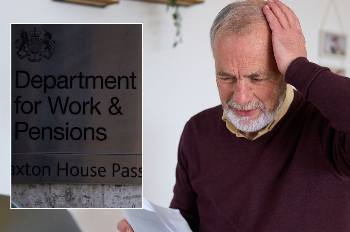 Pensioner worried and DWP sign