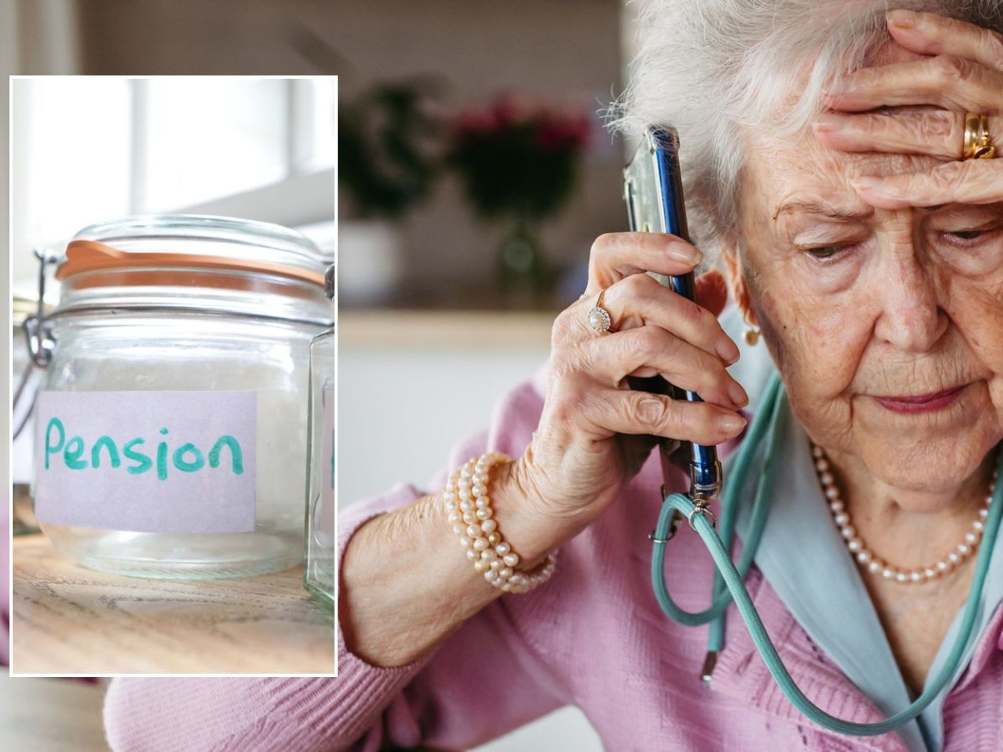 Pensioner worried and empty pension pot