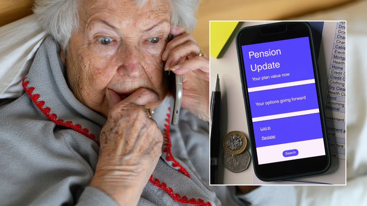 Pensioner worried and pension update on phone