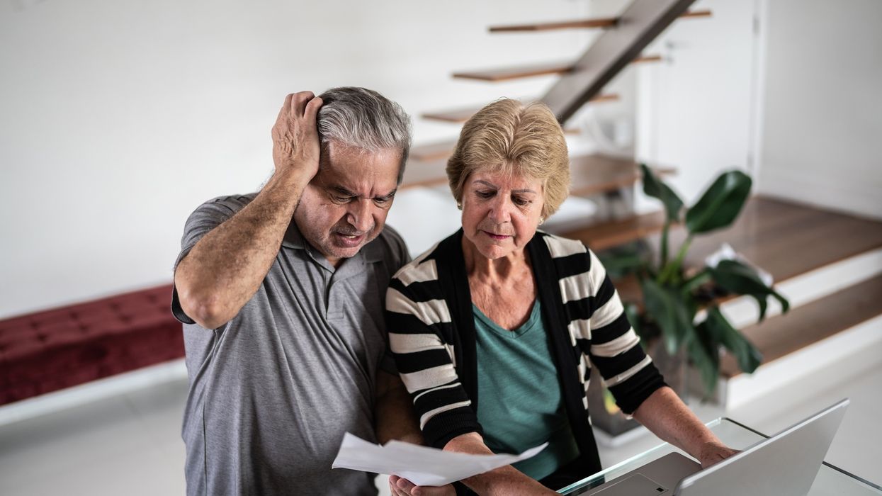 Pensioners at laptop