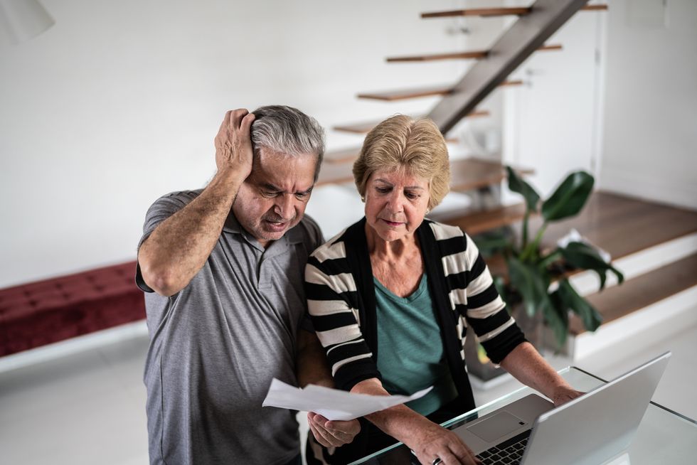 Pensioners look worried at their finances
