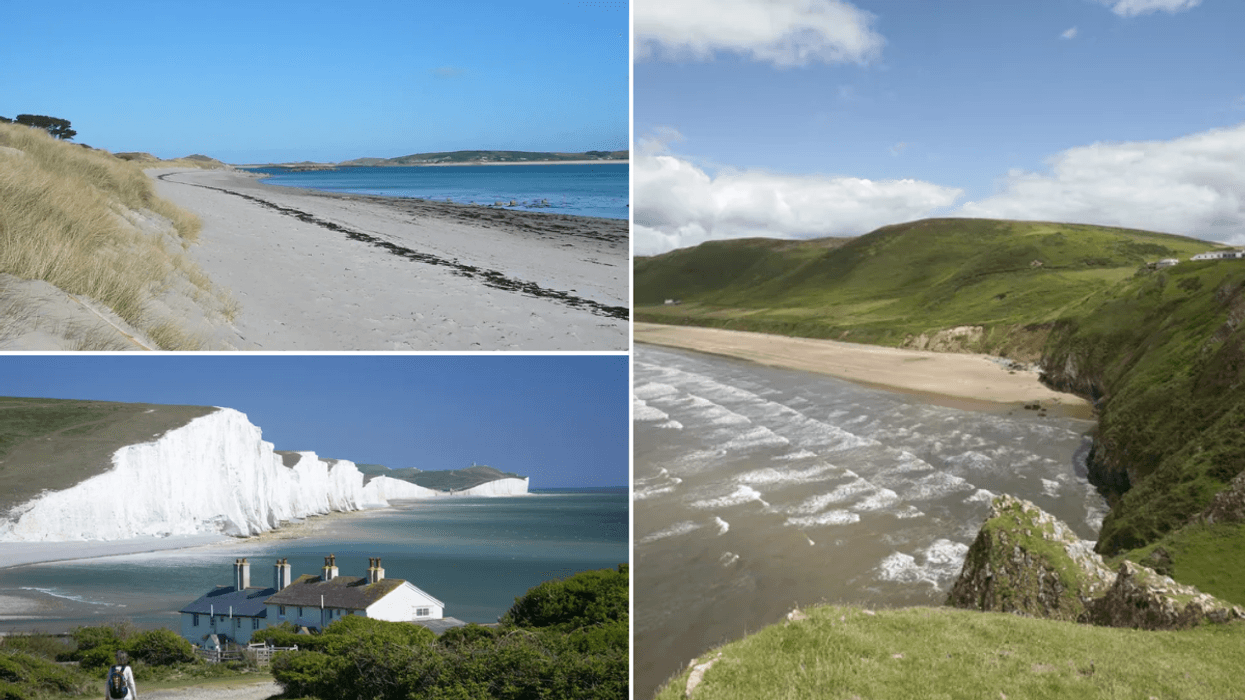 Pentle Bay / Seven Sisters Eastbourne East Sussex / Rhossili Bay in Wales
