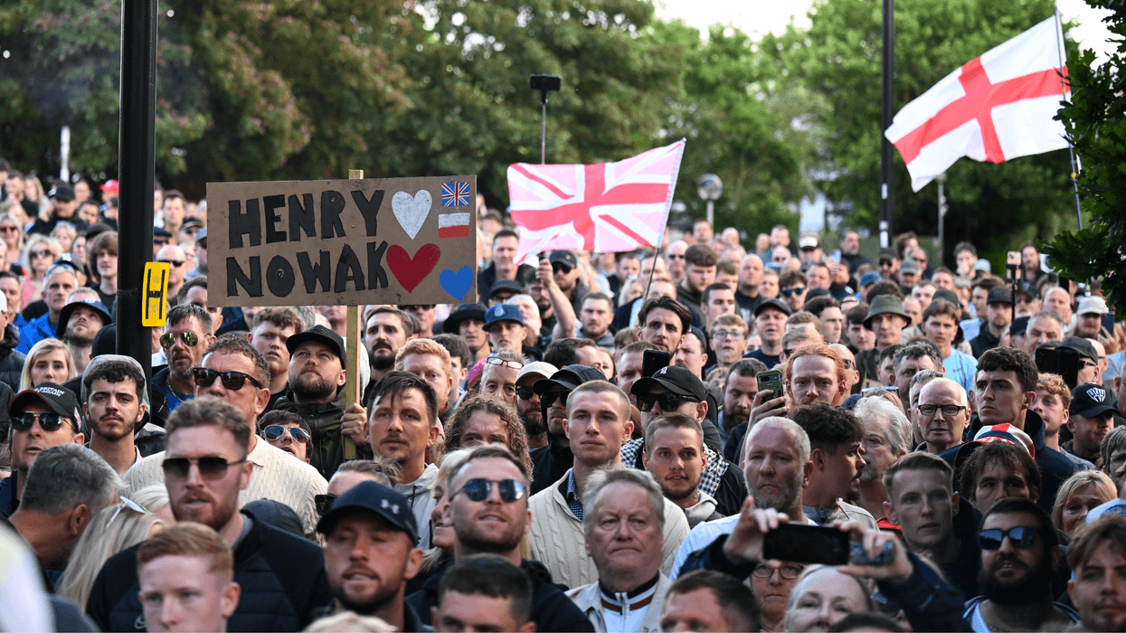People attend a protest about the police's handling of the arrest of Henry Nowak at Southampton Central Police Station