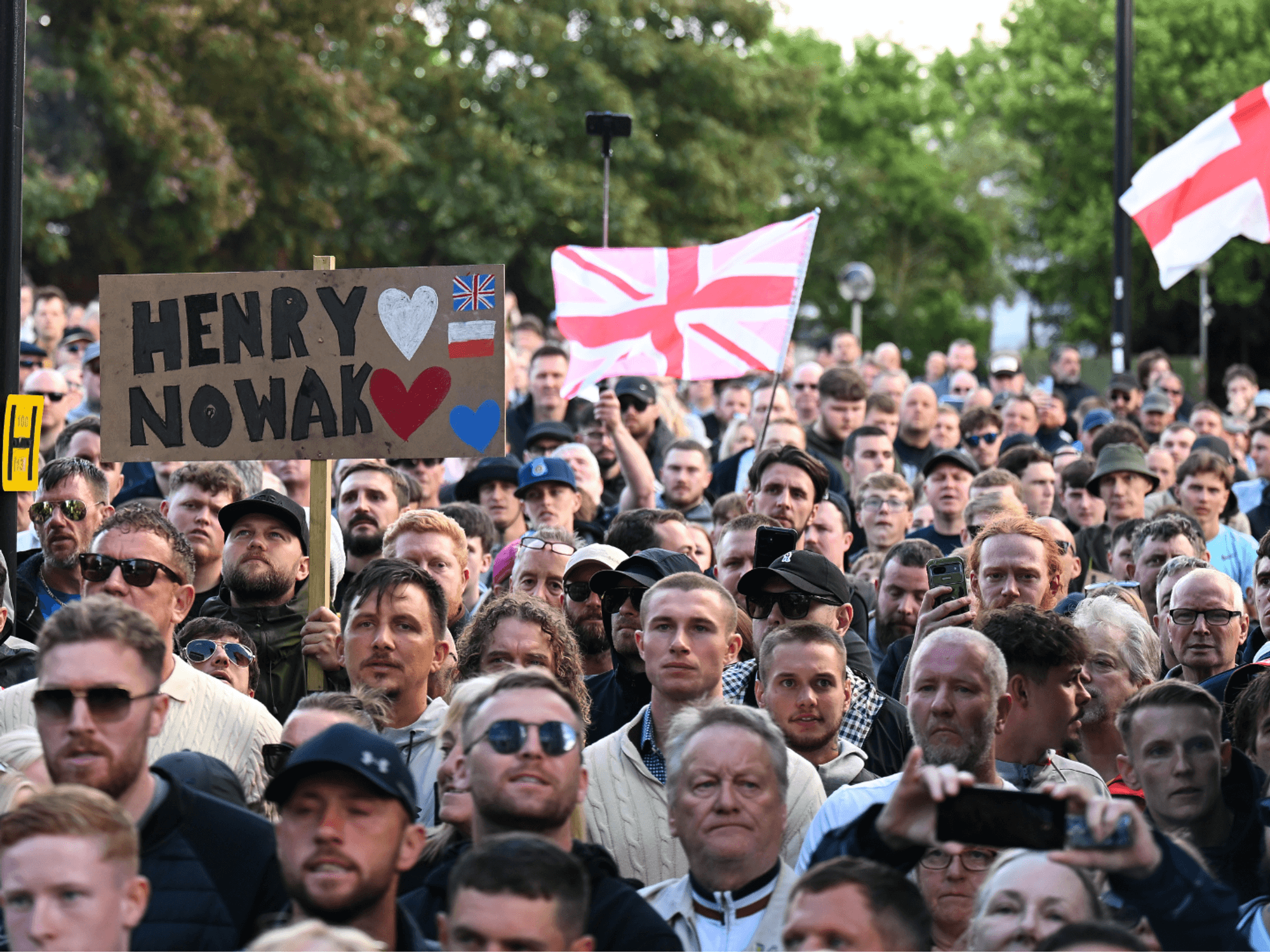People attend a protest about the police's handling of the arrest of Henry Nowak at Southampton Central Police Station
