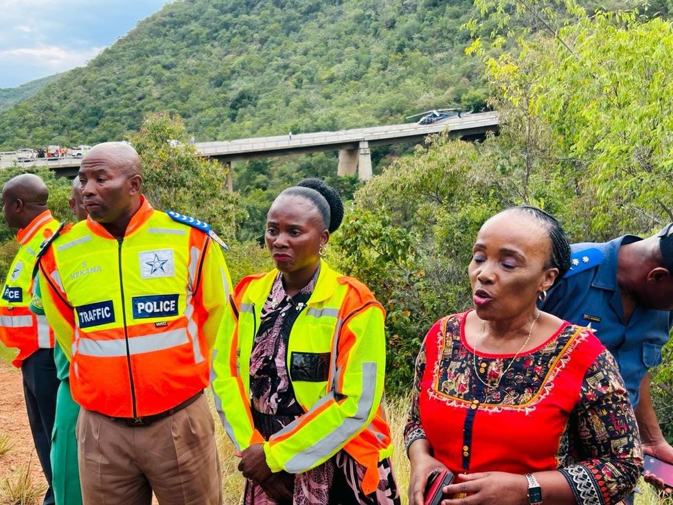 People attending the scene