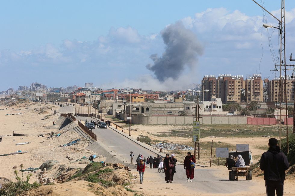 People fleeing Gaza