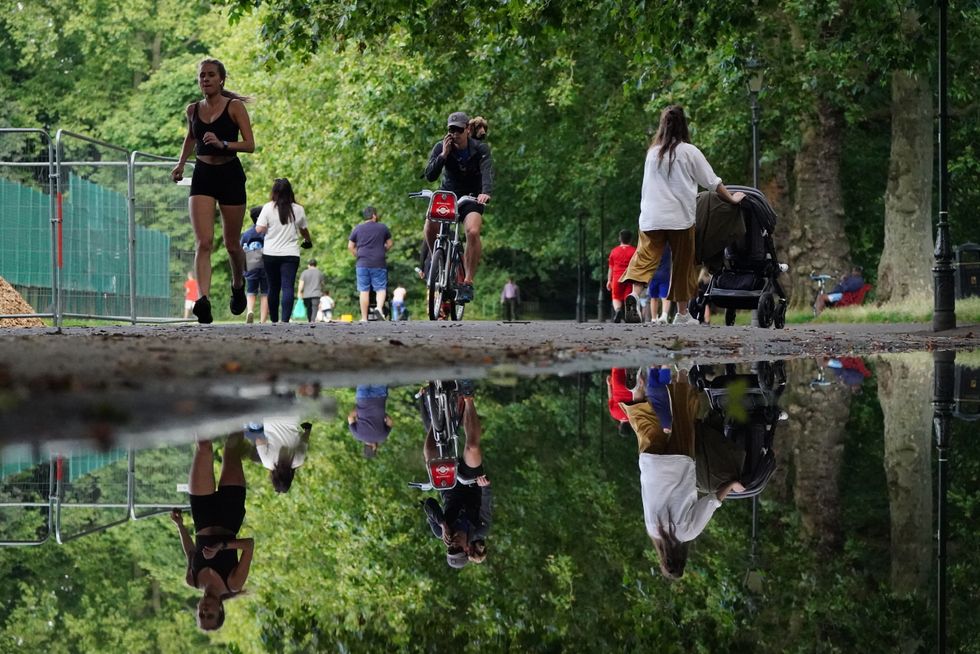 People in Battersea Park, London. Picture date: Tuesday August 10, 2021.