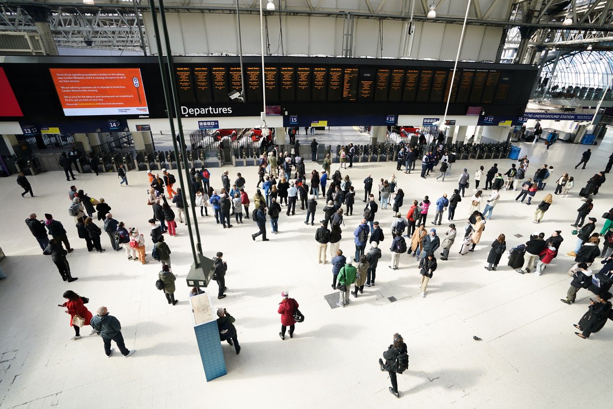 People in London Waterloo station, London