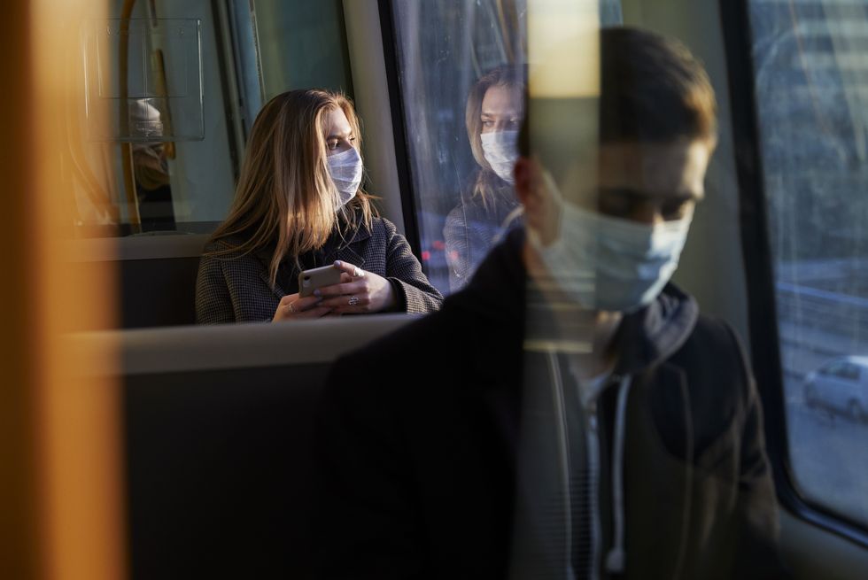 People in masks