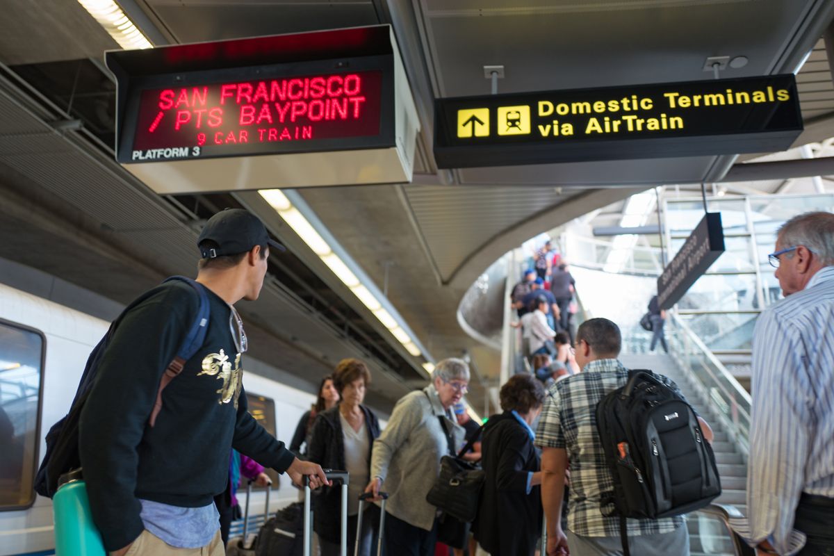People in San Francisco International Airport