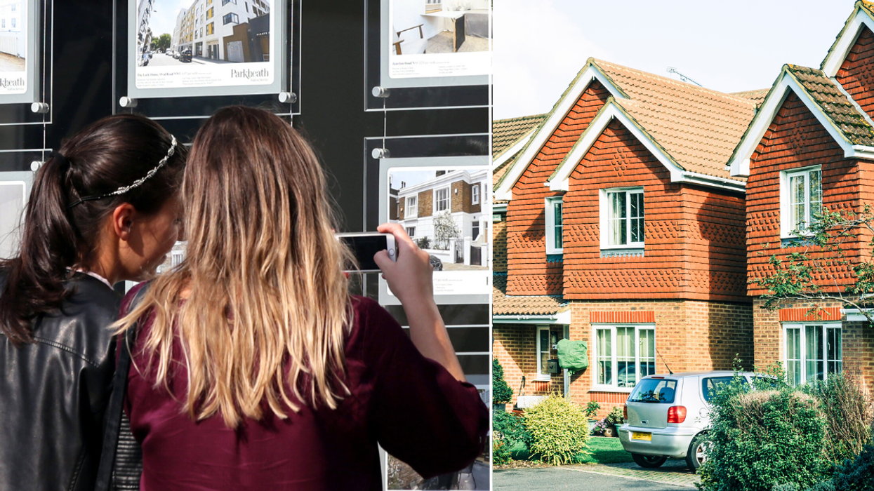 People looking at property listings / houses