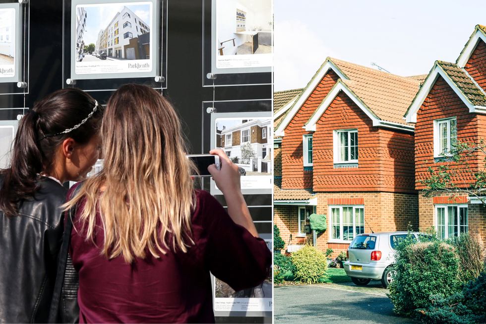 People looking at property listings / houses