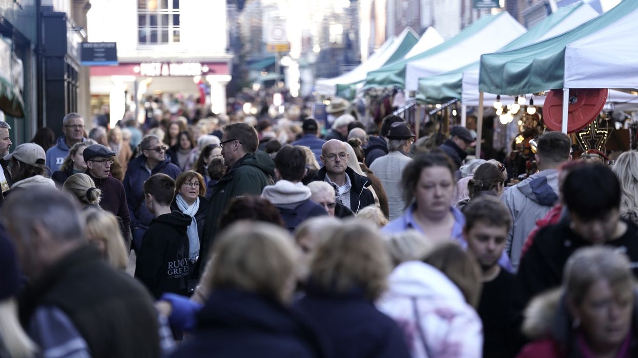 People on a busy high street