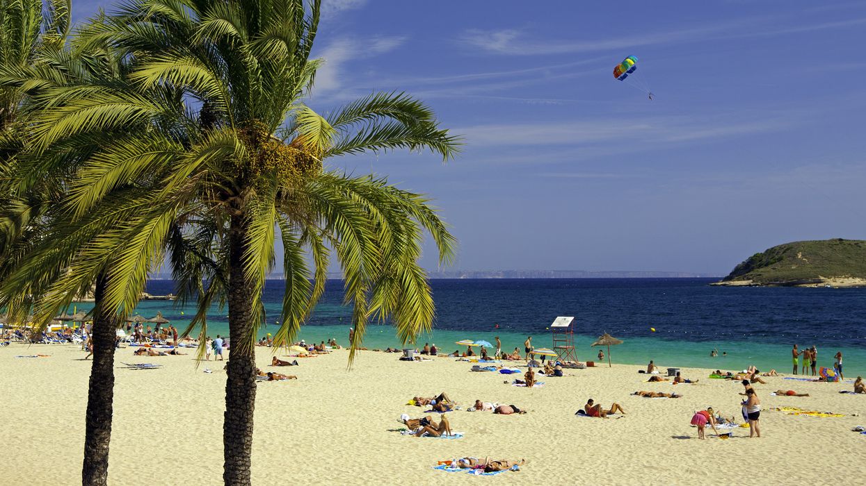 People on beach in Magaluf