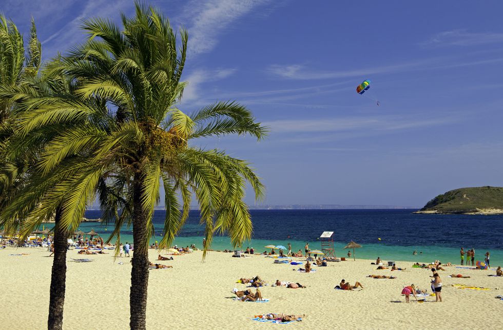 People on beach in Magaluf