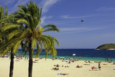 People on beach in Magaluf