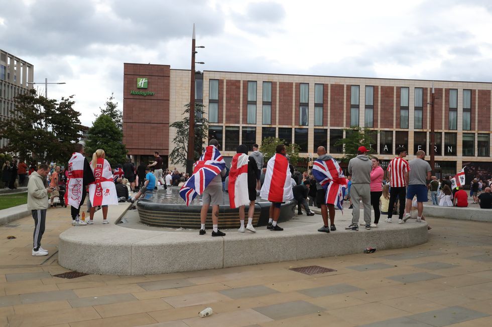 People protest in Sunderland city centre