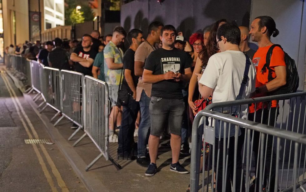 People queue up for the Egg nightclub in London, after the final legal coronavirus restrictions were lifted in England at midnight. Picture date: Monday July 19, 2021.