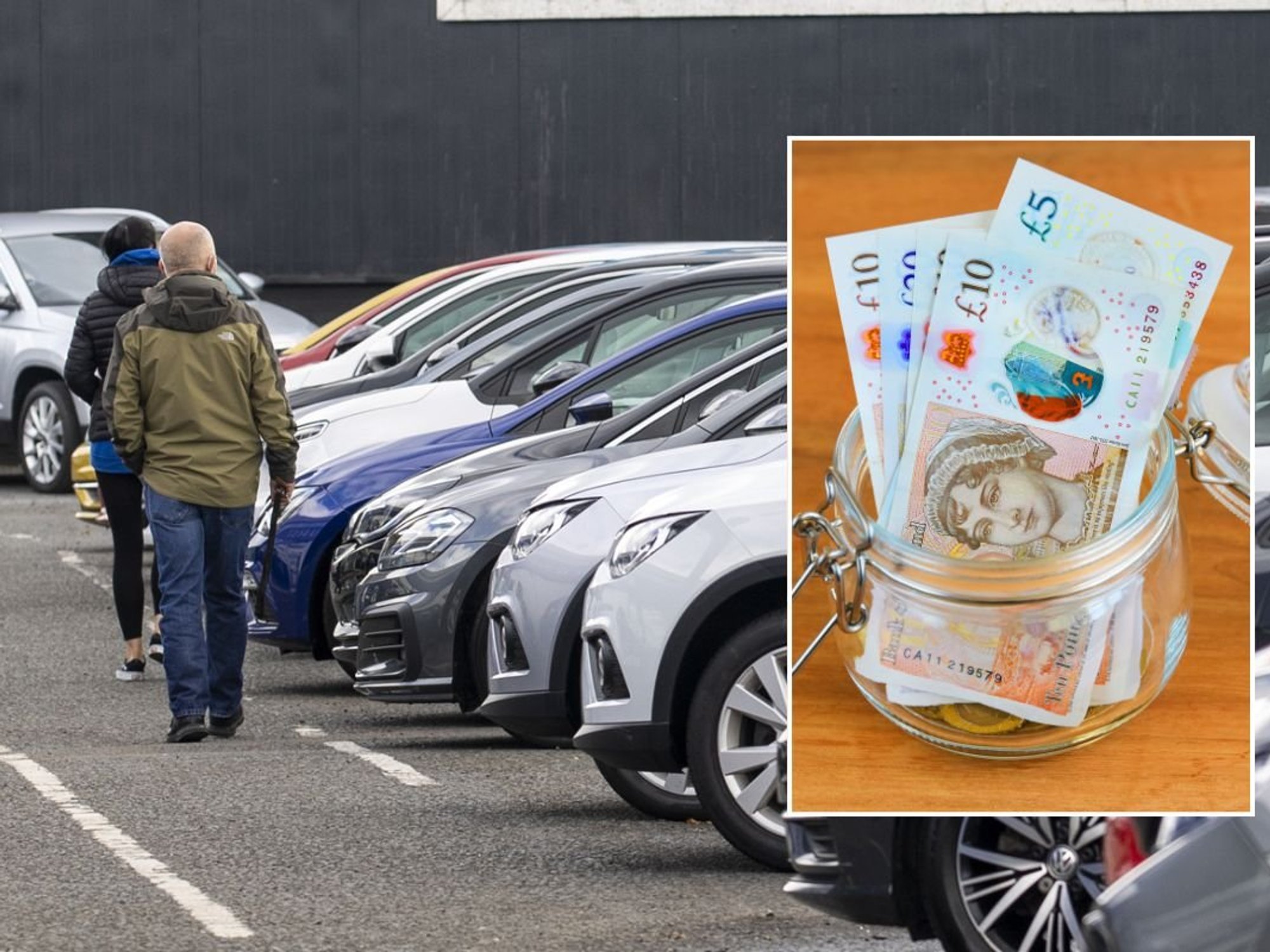 People shopping around for a new vehicle and a pot of money