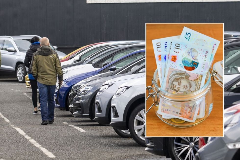 People shopping around for a new vehicle and a pot of money