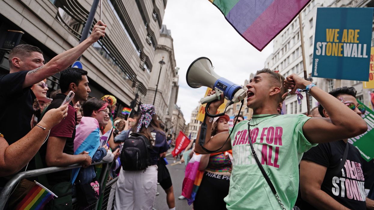 People take part in the Pride in London parade