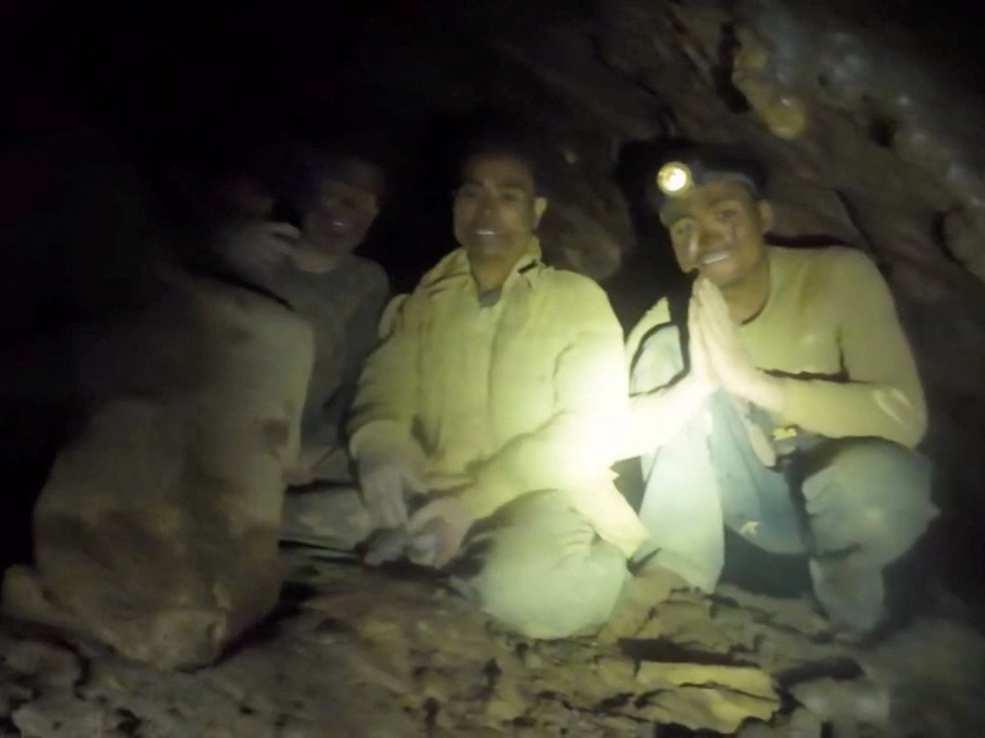 People trapped in a cave are found alive by rescue workers in Xaisomboun Province