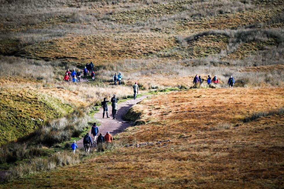 People walking in the Brecon Beacons