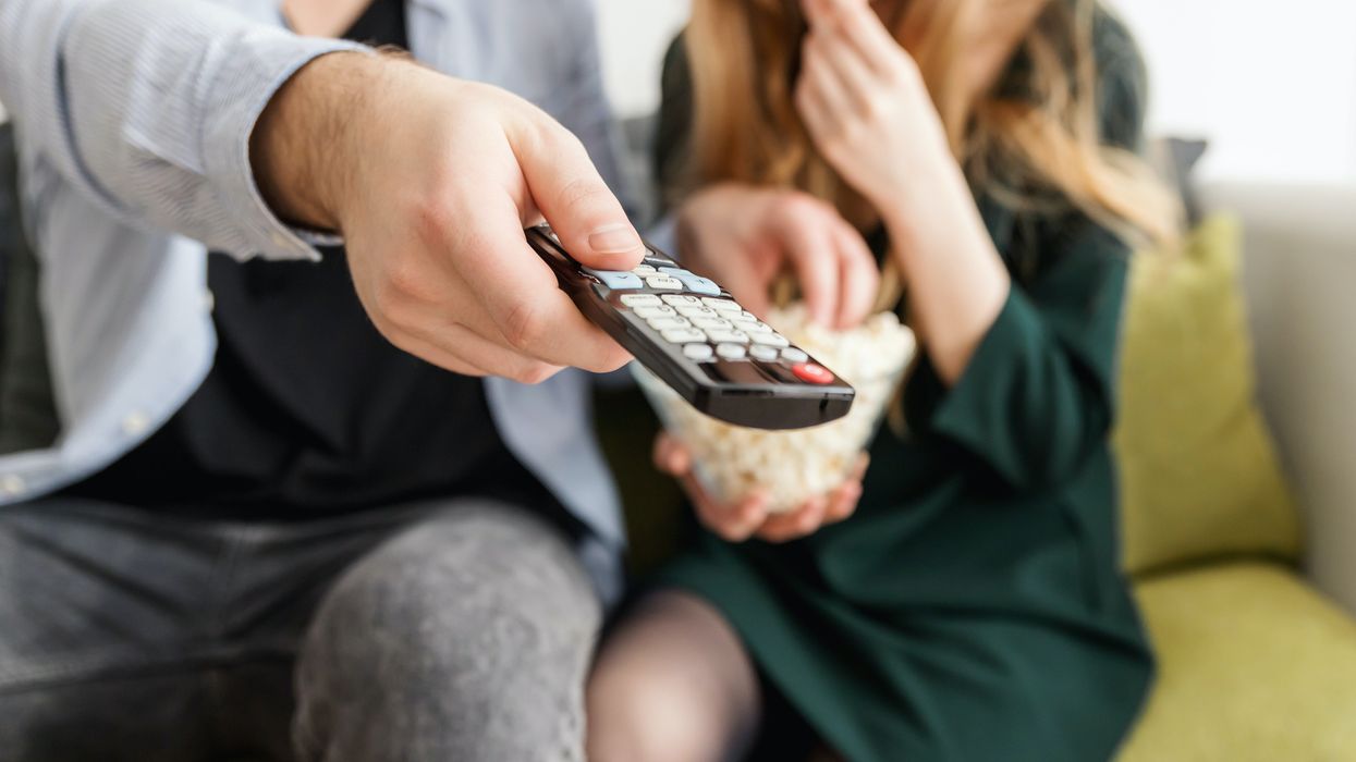 People watching the television