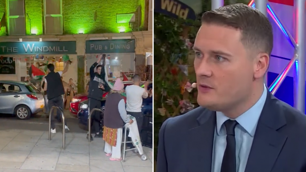 People wave Palestine flags in London, and Wes Streeting