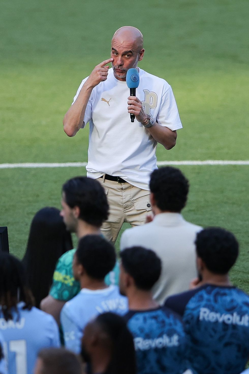 Pep Guardiola addressed fans and players as he left Man City following a glittering decade in charge