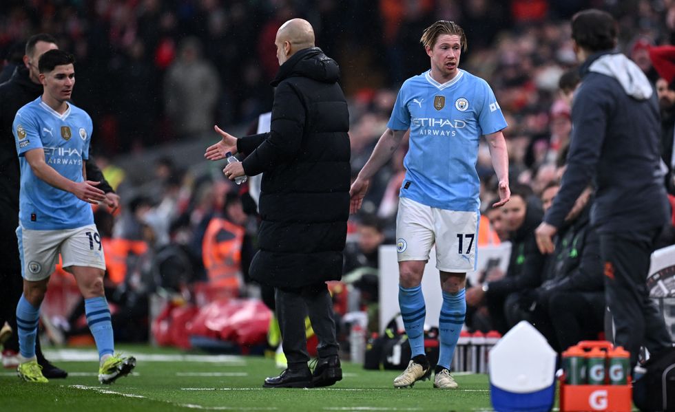 Pep Guardiola and Kevin De Bruyne