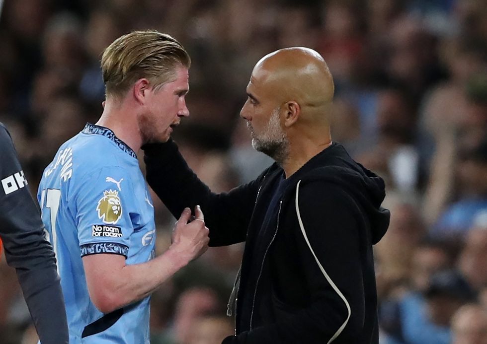 Pep Guardiola and Kevin De Bruyne