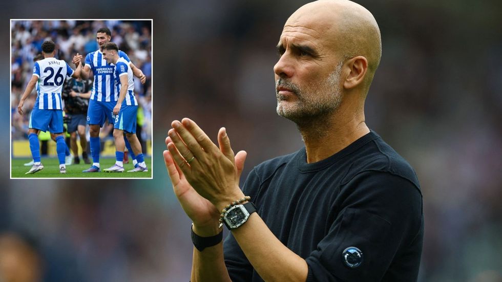 Pep Guardiola suggests Man City players were scared in dramatic Brighton defeat - 'Forgot to play'
