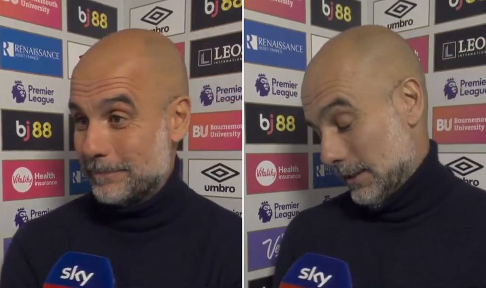 Pep Guardiola was giving nothing away when asked about quitting Man City