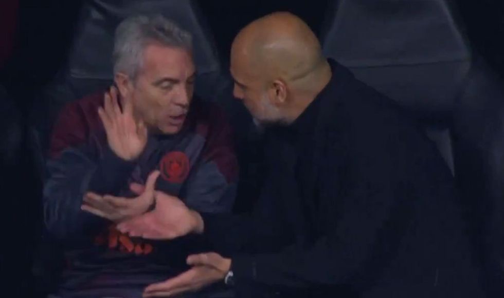 Pep Guardiola was seen in a heated exchange with Juanma Lillo