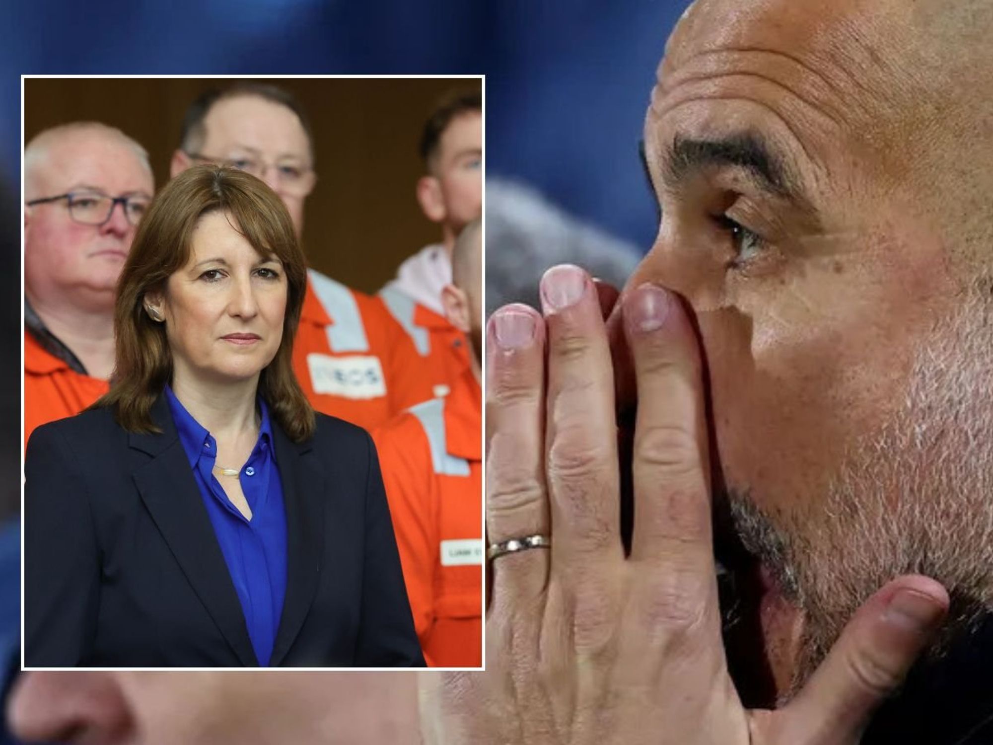 Pep Guardiolo and Rachel Reeves