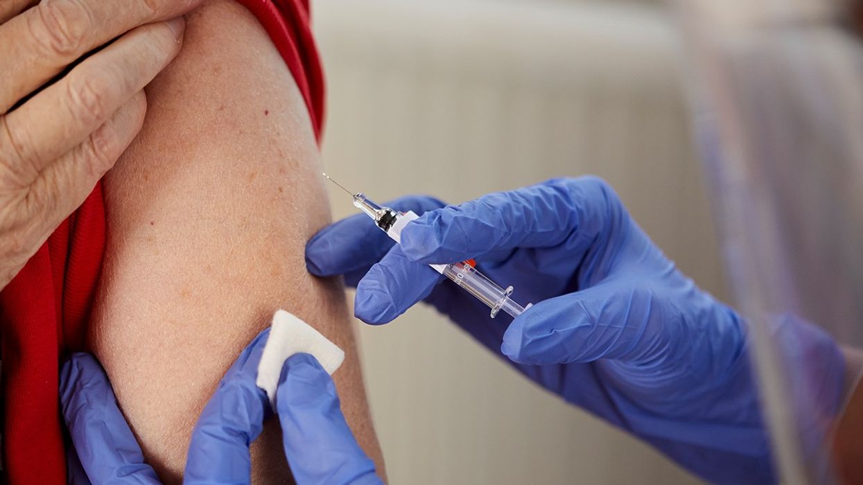 Person getting vaccinated