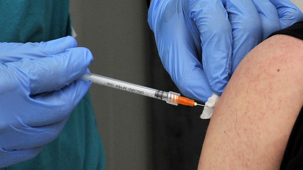 Person getting vaccinated