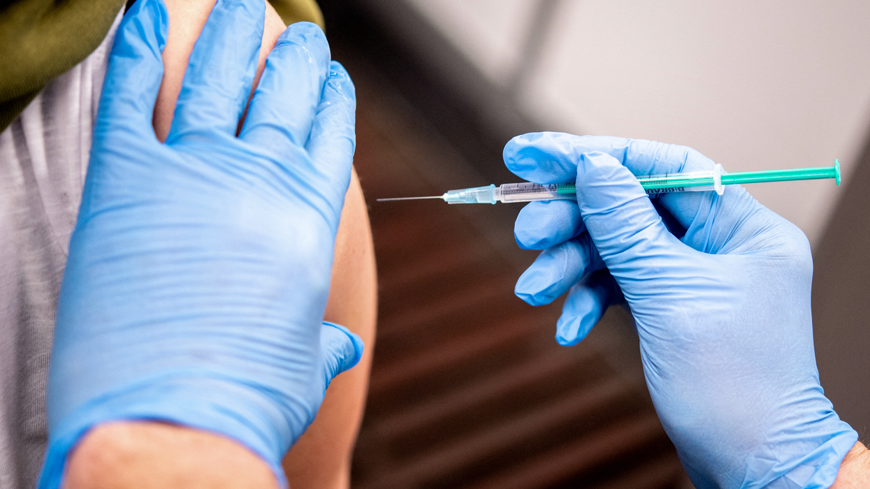 Person getting vaccinated