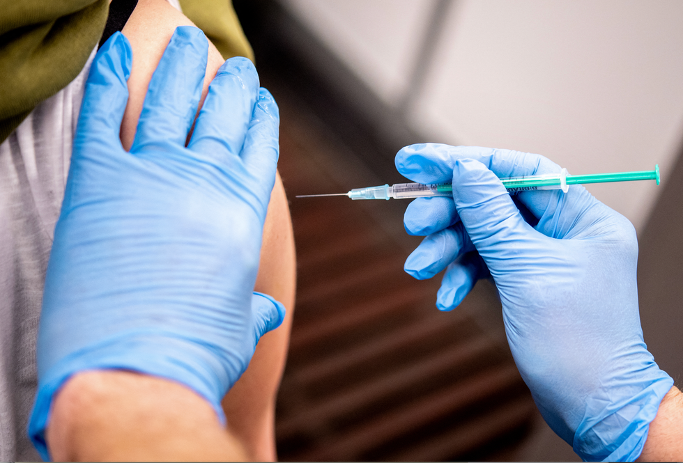 Person getting vaccinated