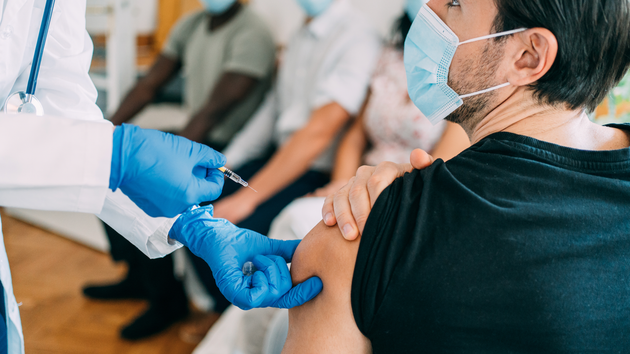 Person getting vaccinated