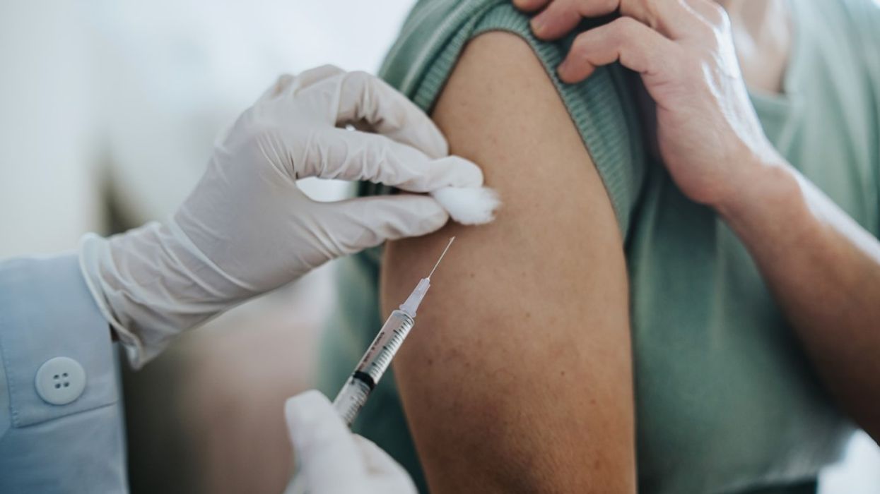 Person getting vaccine