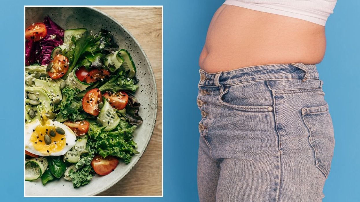 PERSON HOLDING PLATE OF SALAD