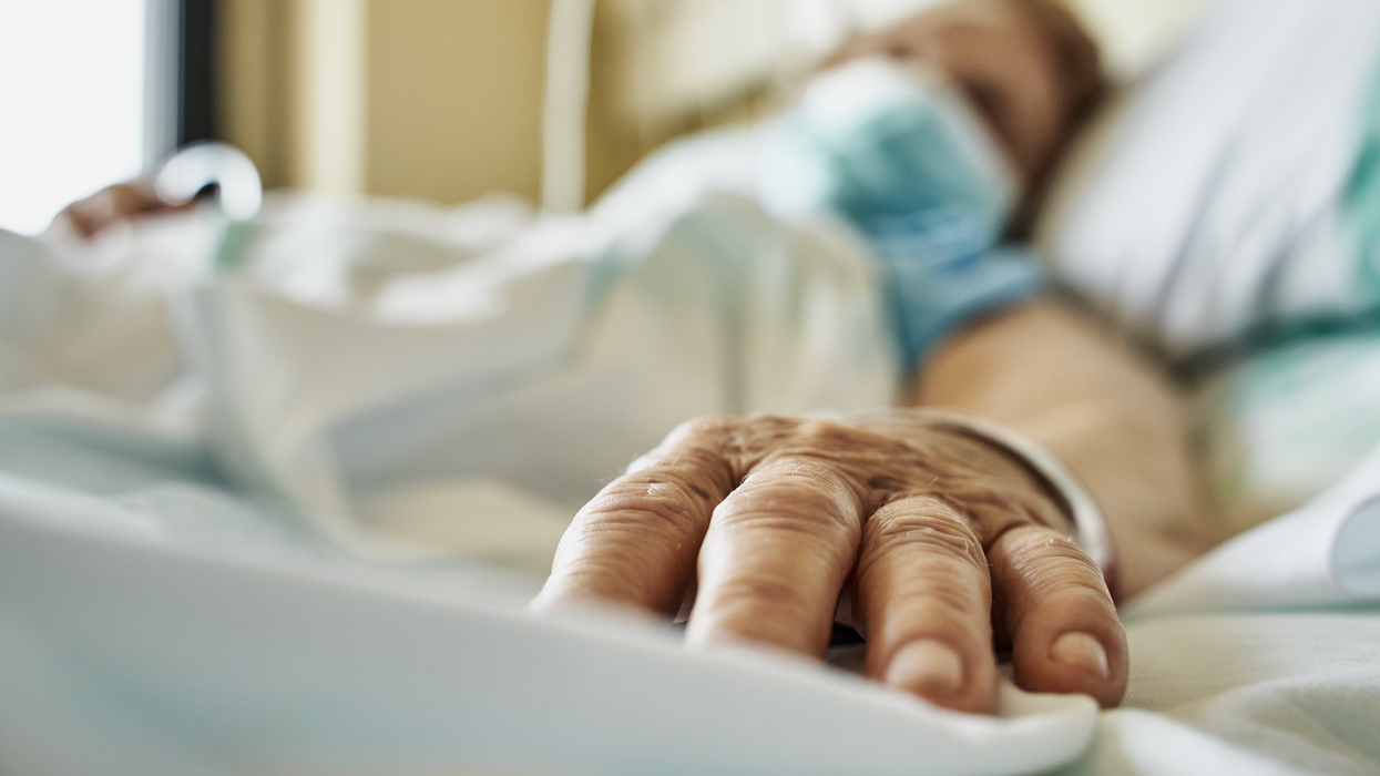 Person in a hospital bed