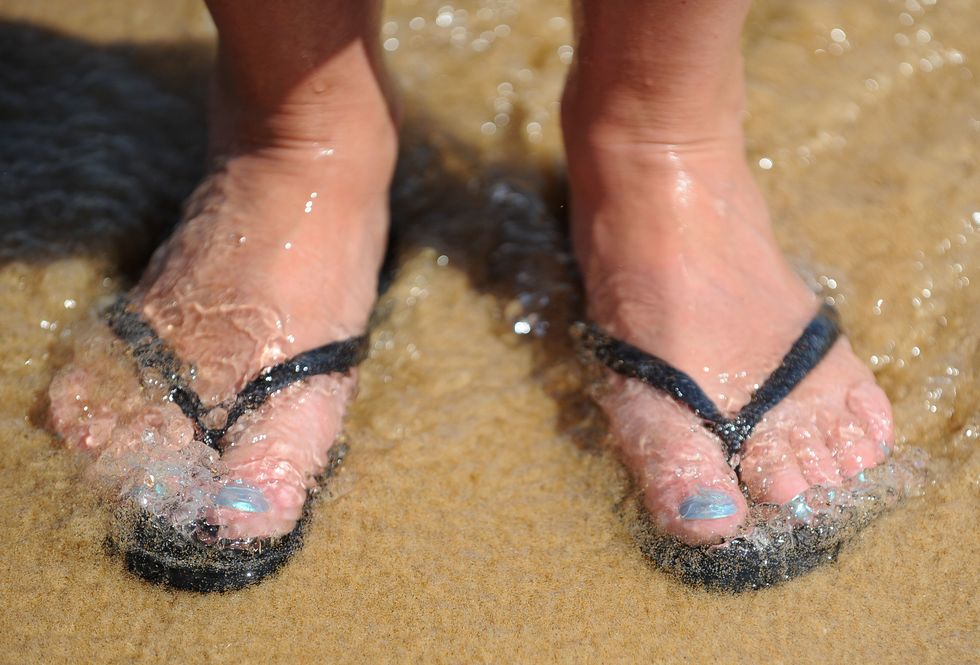 Person in flip flops