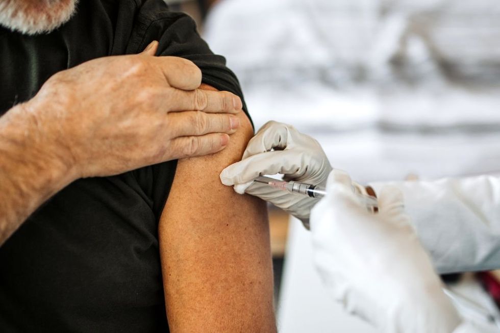 person receiving vaccine