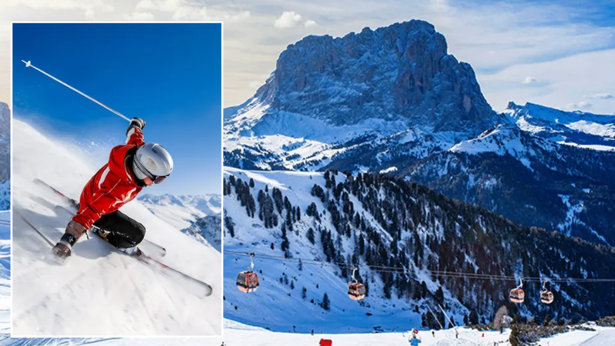 person skiing / Snowy mountains in Verona