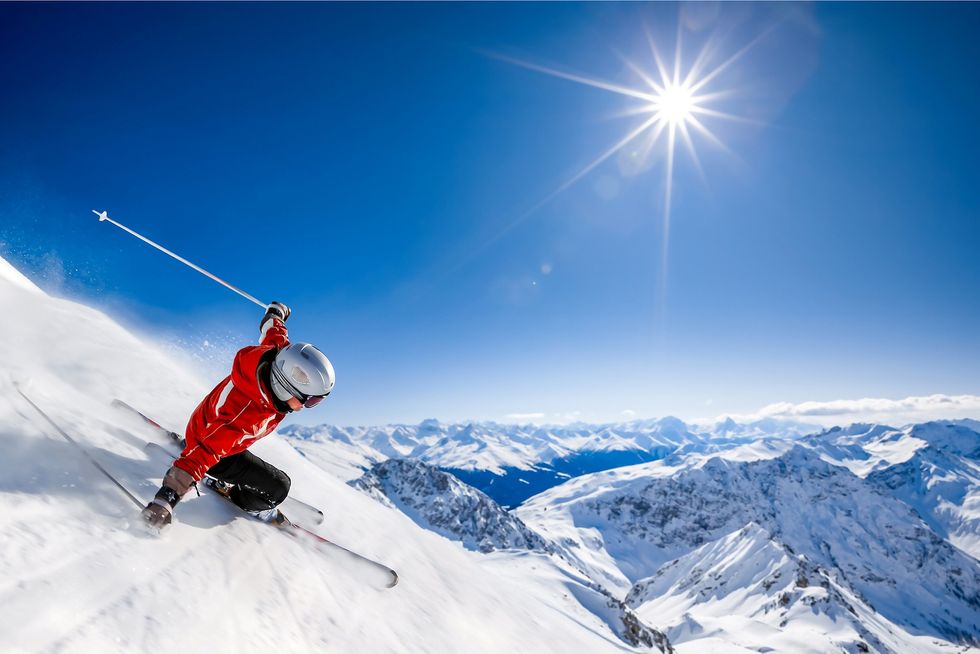 Person skiing